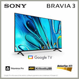 BRAVIA 3 (75") | 4K HDR Processor X1™ | 4K Ultra HD | High Dynamic Range (HDR) | สมาร์ททีวี (Google TV) 0